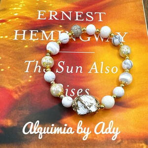 Howlite beaded handmade bracelet